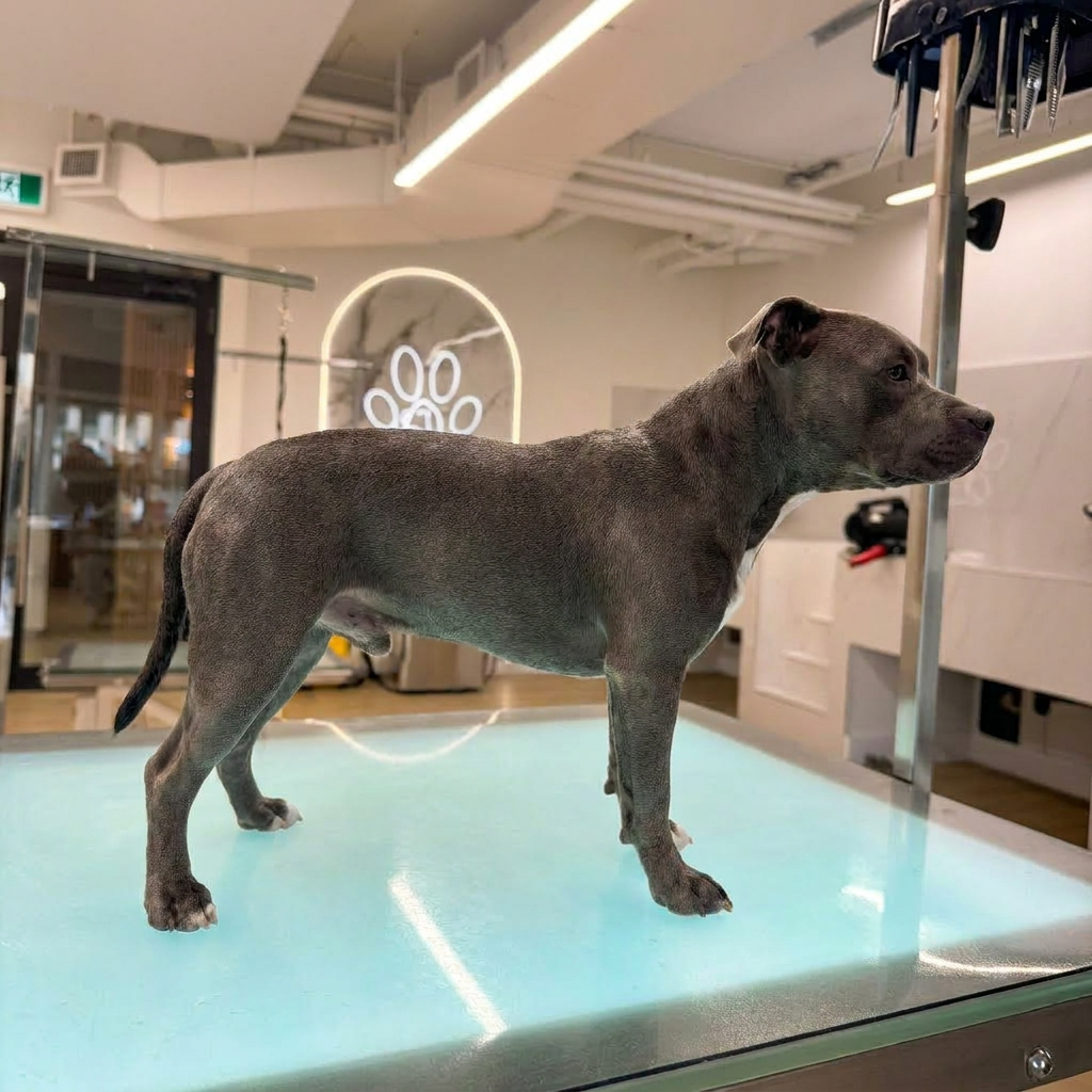 Luxury groomed dog