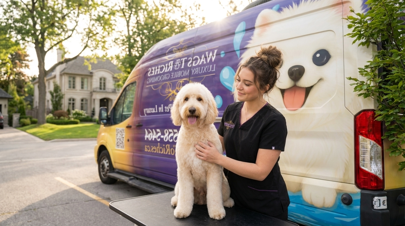Groomer with dog
